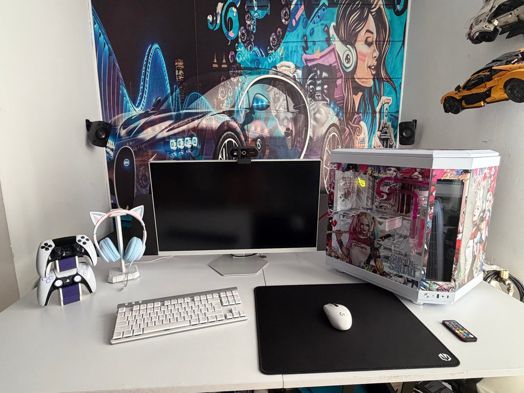 HARLEY QUINN custom pc Ryzen 7 | RTX 5060 | 64GB DDR5 | RAFFREDDAMENTO A LIQUIDO CUSTOM | LCD